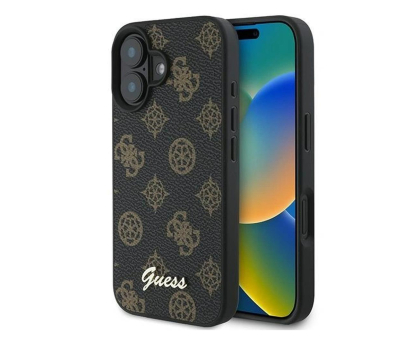 Etui / obudowa na smartfona Guess Peony Script Logo do iPhone 16 Plus czarny